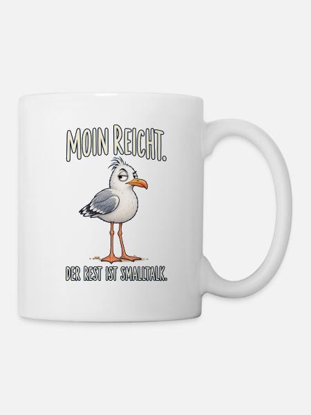 Moin reicht – der Rest ist Smalltalk - Tasse - Weiß