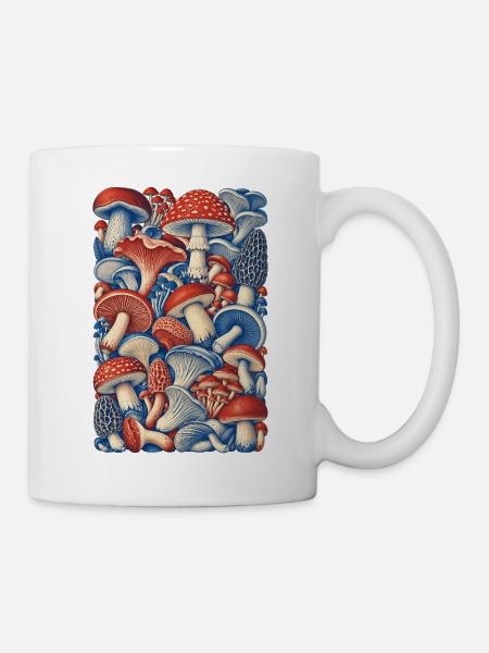 Waldboden-Panelpilz - Tasse - Weiß