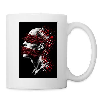 Kollektive Amnesie Schweigen T-Shirt - Tasse - Weiß - Rechts