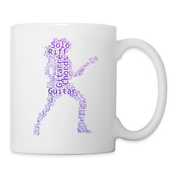 Geschenkidee für die Gitarristin mit Gitarrenspiel - Tasse - Weiß - Rechts