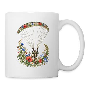 Blumenkranz Paraglider Kollage - Tasse - Weiß - Rechts