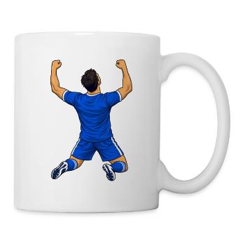 Fußball-Torfeier - Tasse - Weiß - Rechts