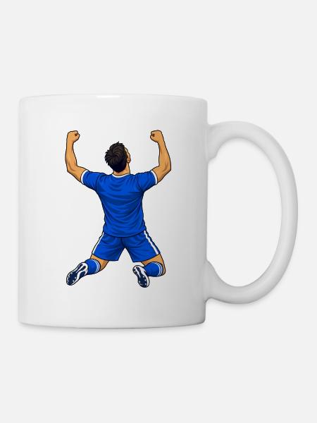 Fußball-Torfeier - Tasse - Weiß