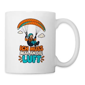 Paragliding Humor Luft-Statement - Tasse - Weiß - Rechts
