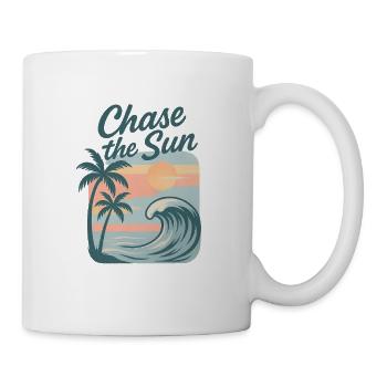 Chase the Sun Surf Sunset - Tasse - Weiß - Rechts