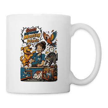 Tierarztpraxis Montagchaos - Tasse - Weiß - Rechts