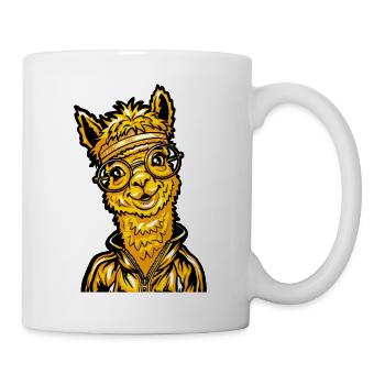Alpaka Mädchen Tierliebe - Tasse - Weiß - Rechts