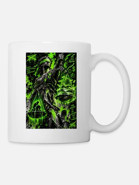 Justiz ist Klassenjustiz - Punk Shirt - Tasse - Weiß