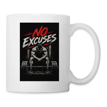 Keine Ausreden Krafttraining Motivator - Tasse - Weiß - Rechts