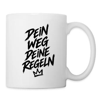 Bitte Designbeschreibung bereitstellen - Tasse - Weiß - Rechts