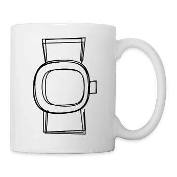 Pulsuhr handgezeichnet - Tasse - Weiß - Rechts