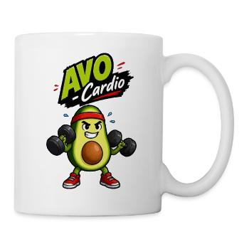 Avocado Cardio Muskelheld - Tasse - Weiß - Rechts