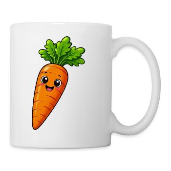 Karotten-Karotten-Gemüse - Tasse - Weiß - Rechts