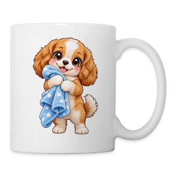 Kawaii-Hund mit seiner Decke - Tasse - Weiß - Rechts