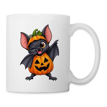 Kürbisbat Halloween Charm - Tasse - Weiß - Rechts
