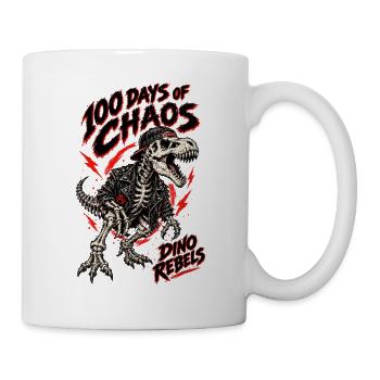 100 Tage Chaos Dino Rebellen - Tasse - Weiß - Rechts