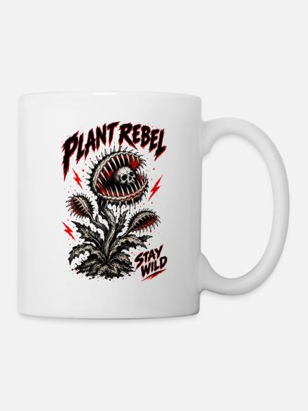 Plant Rebel Skull Bloom - Tasse - Weiß