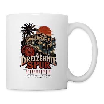 Dreizehnte Spur Hafen Retro - Tasse - Weiß - Rechts