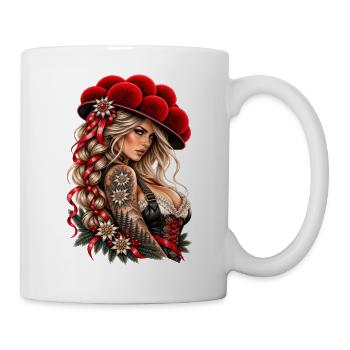 Alpine Queen – Wilde Schwarzwald Schönheit - Tasse - Weiß - Rechts