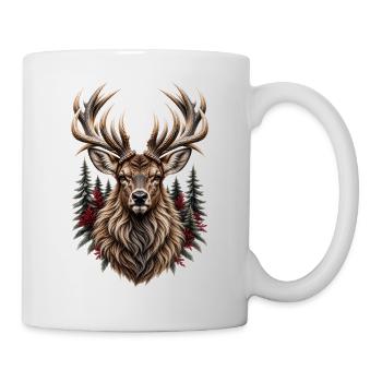 Black Forest Stag – Wilder Hirsch - Tasse - Weiß - Rechts