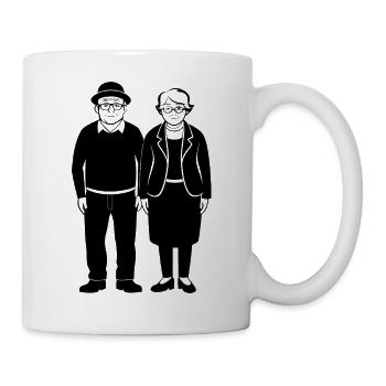Älteres Ehepaar - Tasse - Weiß - Rechts