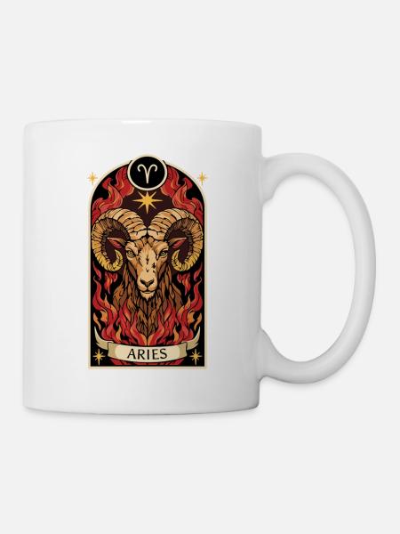 WIDDER-Tierkreiszeichen - Tasse - Weiß