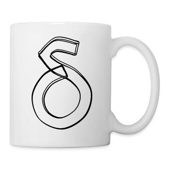 Griechischer Buchstabe Delta handgezeichnet - Tasse - Weiß - Rechts