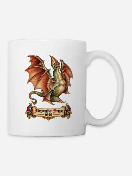 Aldrovandianischer Drache (1640) - Tasse - Weiß