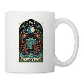 KREBS-Tierkreiszeichen - Tasse - Weiß - Rechts