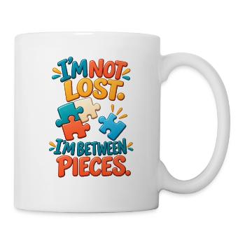 Witziger Puzzle-Liebhaber – Zwischen den Teilen - Tasse - Weiß - Rechts