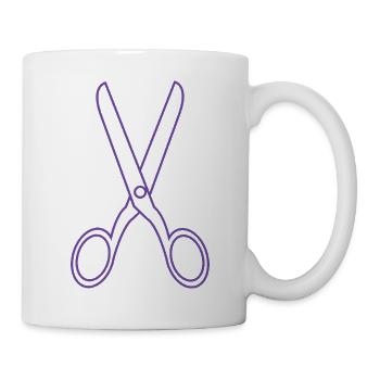 Schere - Tasse - Weiß - Rechts