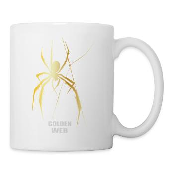Goldene Spinne Golden Web Streetwear Design - Tasse - Weiß - Rechts
