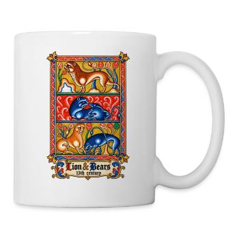 Löwe & Bären (13. Jahrhundert) - Tasse - Weiß - Rechts