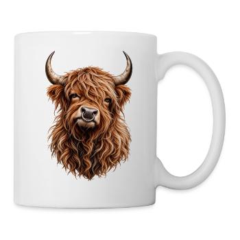 Highland Attitude – Wild & Unbeeindruckt - Tasse - Weiß - Rechts