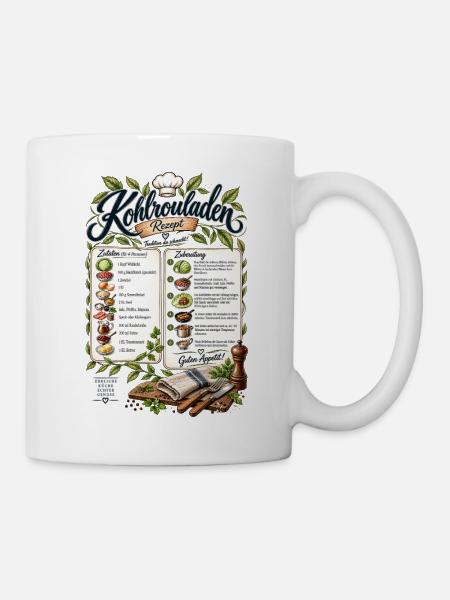 Kohlrouladen Rezept T-Shirt Design - Tasse - Weiß