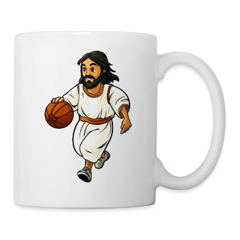 Basketballer Jesus - Tasse - Weiß - Rechts