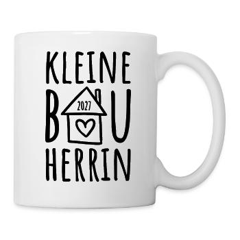 Kleine Bauherrin 2027 - Tasse - Weiß - Rechts