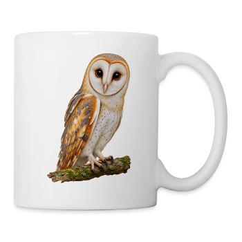 Schleiereule - Tasse - Weiß - Rechts