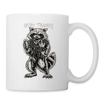 Punkwaschbär - Tasse - Weiß - Rechts