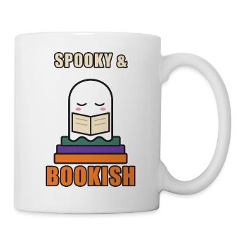 Geist, der liest – Gruselig und bücherhaft - Tasse - Weiß - Rechts