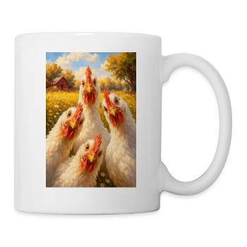 Sunlit Hen Quartett - Tasse - Weiß - Rechts