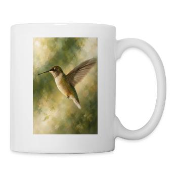 Kolibri im grünen Licht - Tasse - Weiß - Rechts