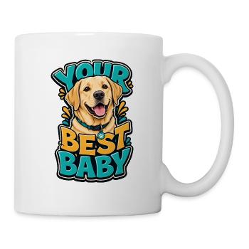 Labrador Retriever - Tasse - Weiß - Rechts