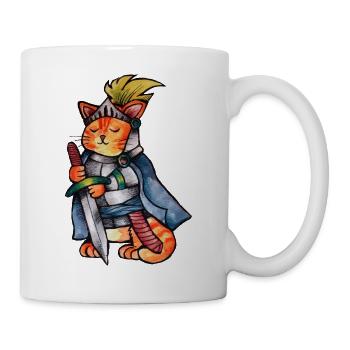Katzenritter des Mutes - Tasse - Weiß - Rechts