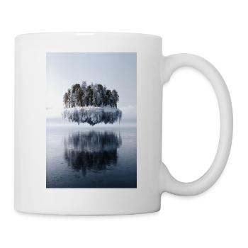 Spiegelung der gefrorenen Insel - Tasse - Weiß - Rechts