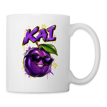 KAI Plum Graffiti Sonnenbrillen-Design - Tasse - Weiß - Rechts