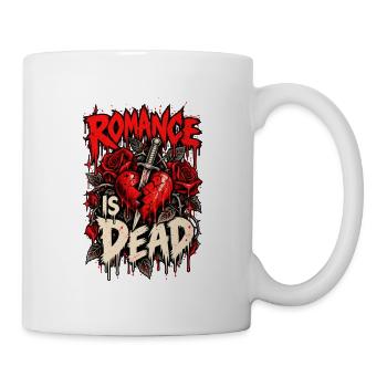 Romance is Dead: Gotische Rosen - Tasse - Weiß - Rechts