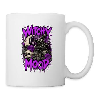 Hexen-Mond-Katze - Tasse - Weiß - Rechts