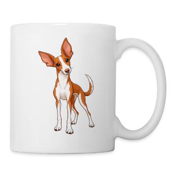 Podenco Ibicenco Kawaii Style – Windhund - Tasse - Weiß - Rechts