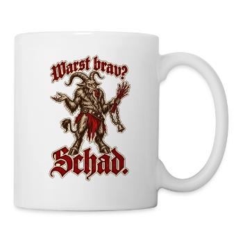 Krampus Warst brav Schad - Tasse - Weiß - Rechts